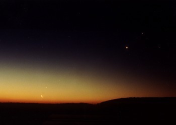 Ksiyc, Jowisz, Wenus i Saturn 2001.07.19 ~3:00 CWE